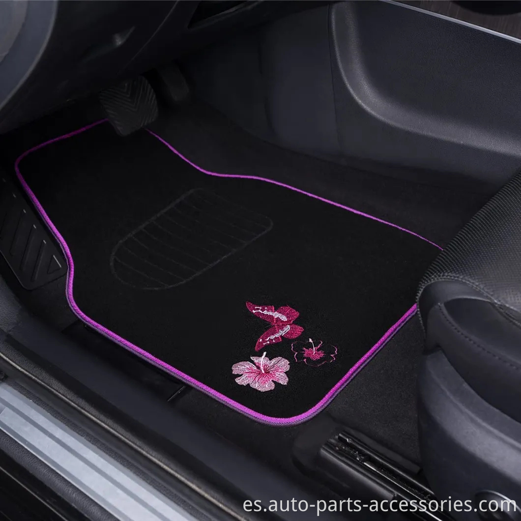 Alfombras de 4 piezas Mats de piso de vehículo premium Car alfombra completa Carpeta de servicio pesado negro para pasajeros y asientos traseros